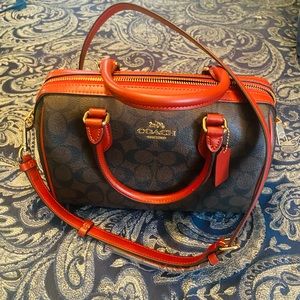 Authentic Coach Rowan Satchel in Signature Canvas